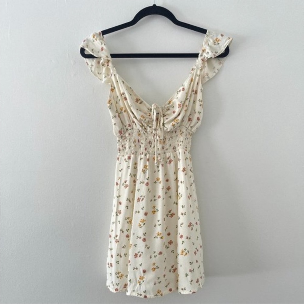 Reformation Floral Print Cinched Waist Top